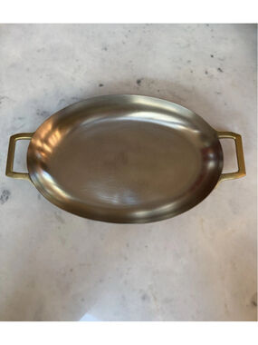 Vintage Paul Revere Limited Ed. Copper 12" Oval Au Gratin Pan - Stainless Lining